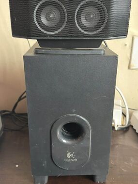 Logitech Black Desktop Subwoofer with Satellite Speaker